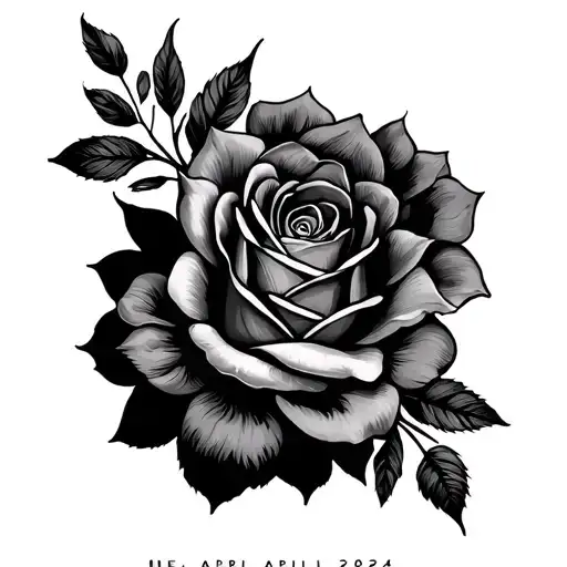 anniversary date april 27, 2024 tattoo design idea