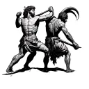 David Vs Goliath tattoo design idea