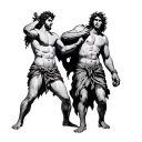 David Vs Goliath tattoo design idea