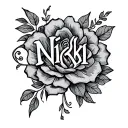 Name Nikki tattoo design idea