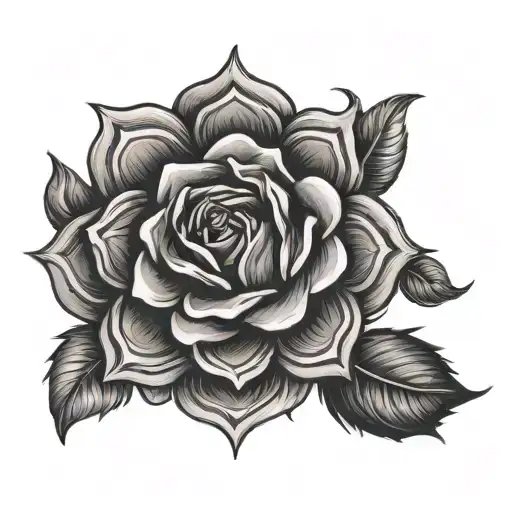 Rosette tattoo design idea