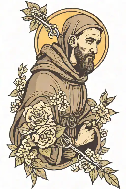 Saint Francis of Assisi tattoo design idea