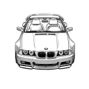 99 bmw e36 convertible tattoo design idea