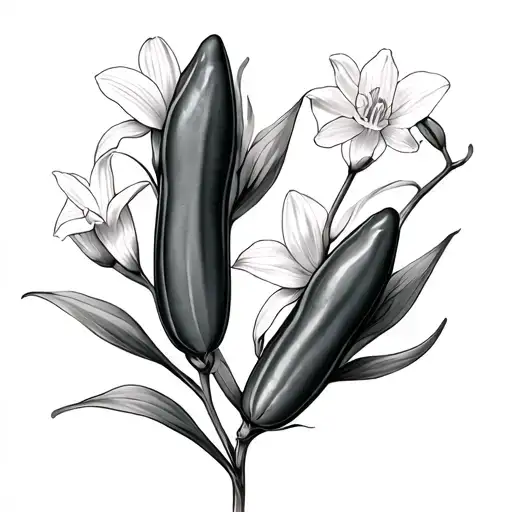 2 peas in a pod and narcissi's  tattoo design idea