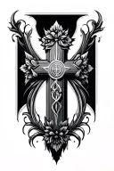 christian cross tattoo design idea
