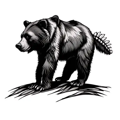 Native American Bear tattoo design idea