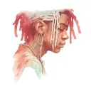 emo,depression,darkness,lonely,suicidal,sad,dark skinned male,dyed short dreads fully hiding face,teens,no tattoos,skinn tattoo design idea