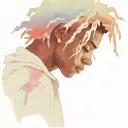 emo,depression,darkness,lonely,suicidal,sad,dark skinned male,dyed short dreads fully hiding face,teens,no tattoos,skinn tattoo design idea