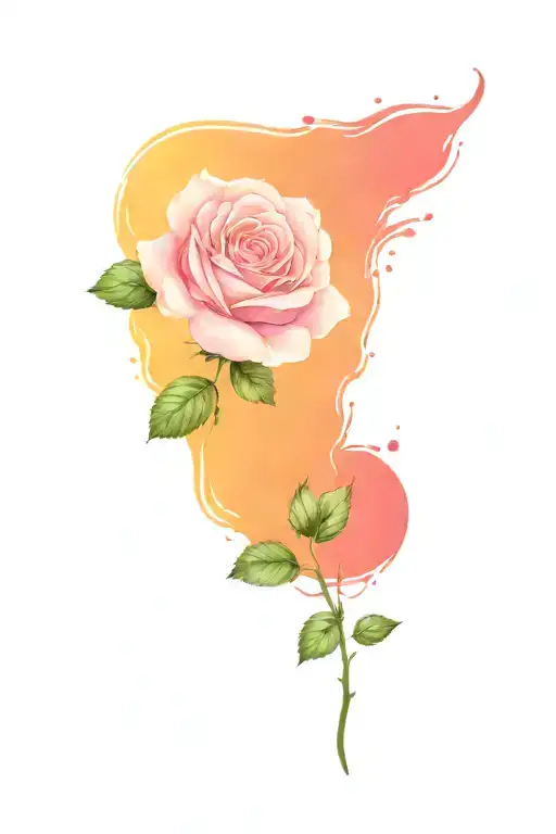 fineline plant rose tattoos that meander from the hip over the thigh tattoo design idea