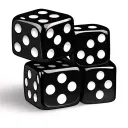 3 stacked dice with 6 dots on each face tattoo design idea