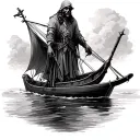 Charon the ferryman tattoo design idea