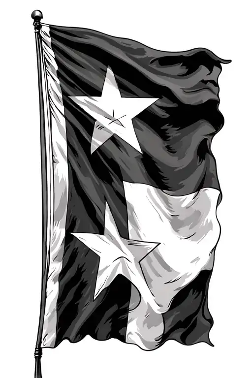 Texas flag tattoo design idea
