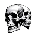 Half Face Half Skull tattoo design idea