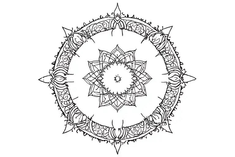 gothic mandala design featuring intricate patterns tattoo design idea