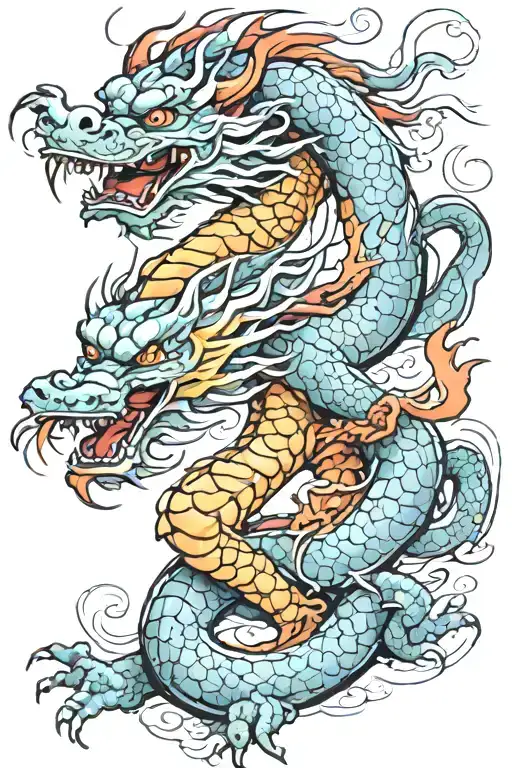 chines Dragon small tattoo design idea