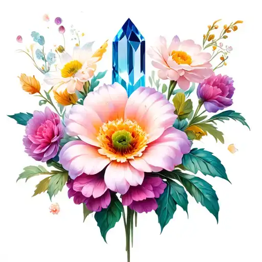 flowers, art teacher, Klimt, crystals tattoo design idea