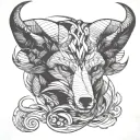 Fox full body tattoo design idea