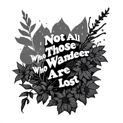 Not All Those Who Wander Are Lost tattoo design idea