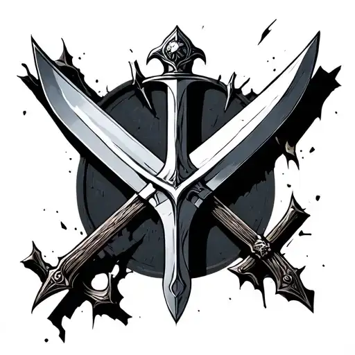 Broken gusset 10:05 am Templar sword tattoo design idea