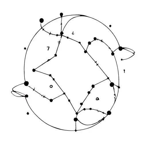 pisces and Sagittarius constellations combine tattoo design idea