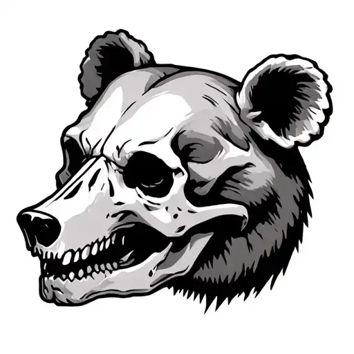 bear skull tattoo design idea