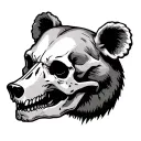 bear skull tattoo design idea