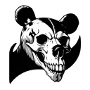 bear skull tattoo design idea