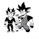 Courage the cowardly dog, Goku, vegeta, Ed edd and eddy, Scooby doo, Tom and jerry, Samurai Jack, Huey and Riley, Simba tattoo design idea