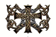 Celtic cross tattoo design idea