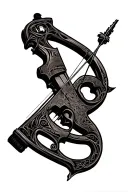 crossbow tattoo design idea