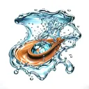 Water tattoo design idea