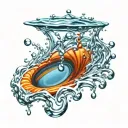 Water tattoo design idea