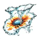 Water tattoo design idea