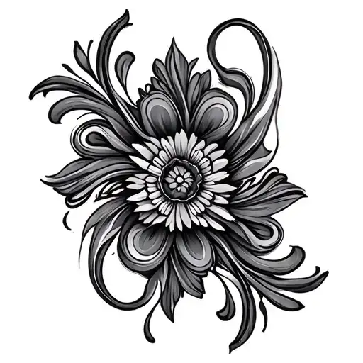 paisley pattern forming tattoo design idea