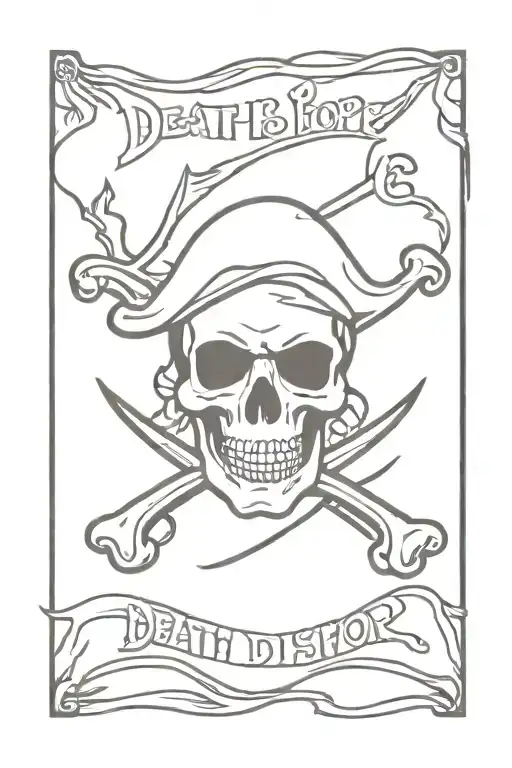 death before dishonor pirate flag tattoo design idea