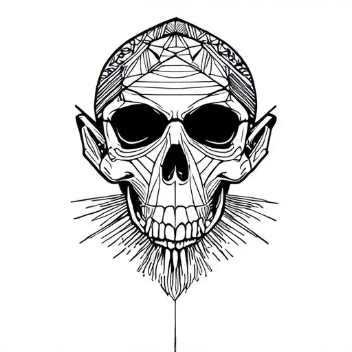 The skull of hunter s thompson tattoo design idea