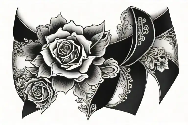 garter belt tattoo design idea