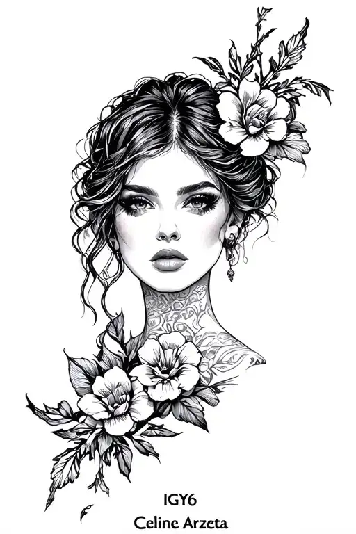 "Celine Arzeta" text 'IGY6' us tattoo design idea