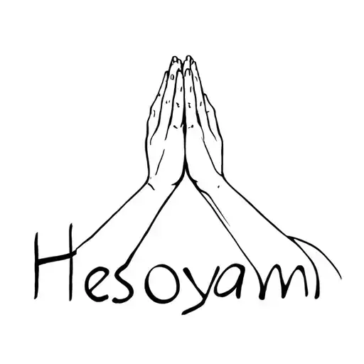 "Hesoyam" hesoyam font Tupac's hands praying tattoo design idea