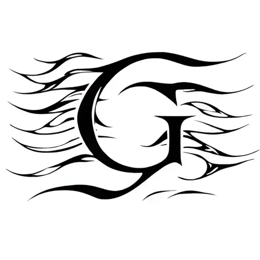 key of g note with a wave of lines tattoo design idea