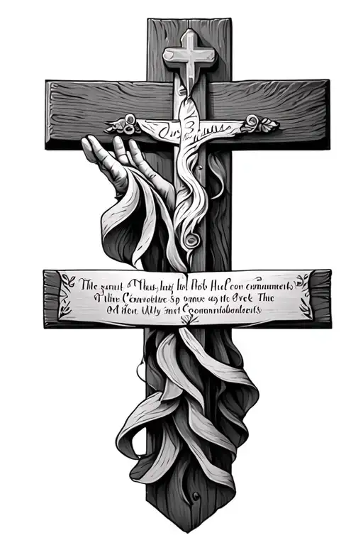 ten holy commandments tattoo design idea
