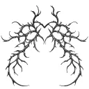 Smooth, branching lines like soft energy veins. Organic and calm, no shading, natural anatomical flow. tattoo design idea