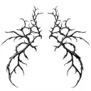 Smooth, branching lines like soft energy veins. Organic and calm, no shading, natural anatomical flow. tattoo design idea