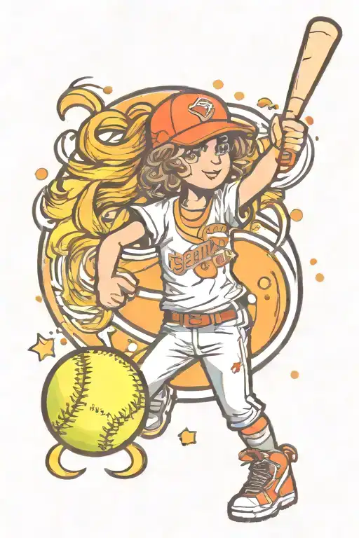 Softball spots theme for daughter tattoo tattoo design idea