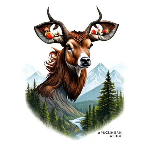 Appalachian Mountain tattoo design idea