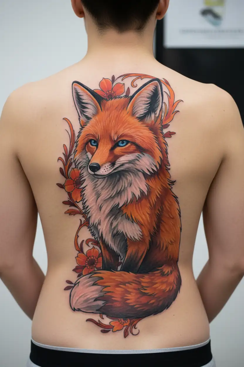 kitsune guardian tattoo design idea