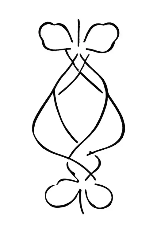 wishbone and clover 11 11 tattoo design idea