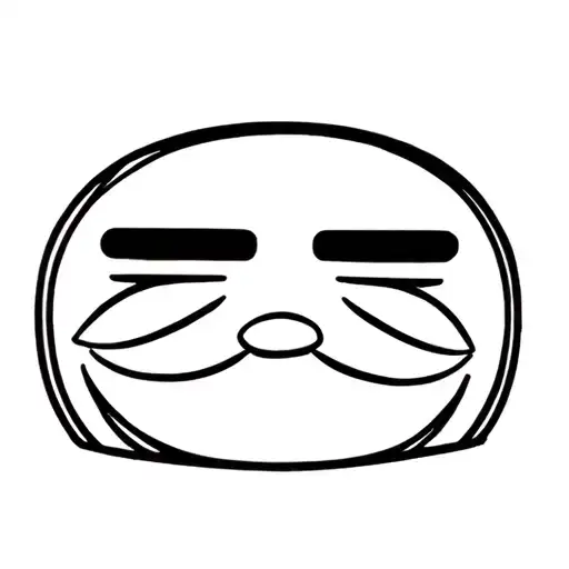 Daruma doll tattoo design idea