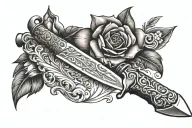 knife tattoo design idea