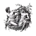 Apollo And Dionysus tattoo design idea